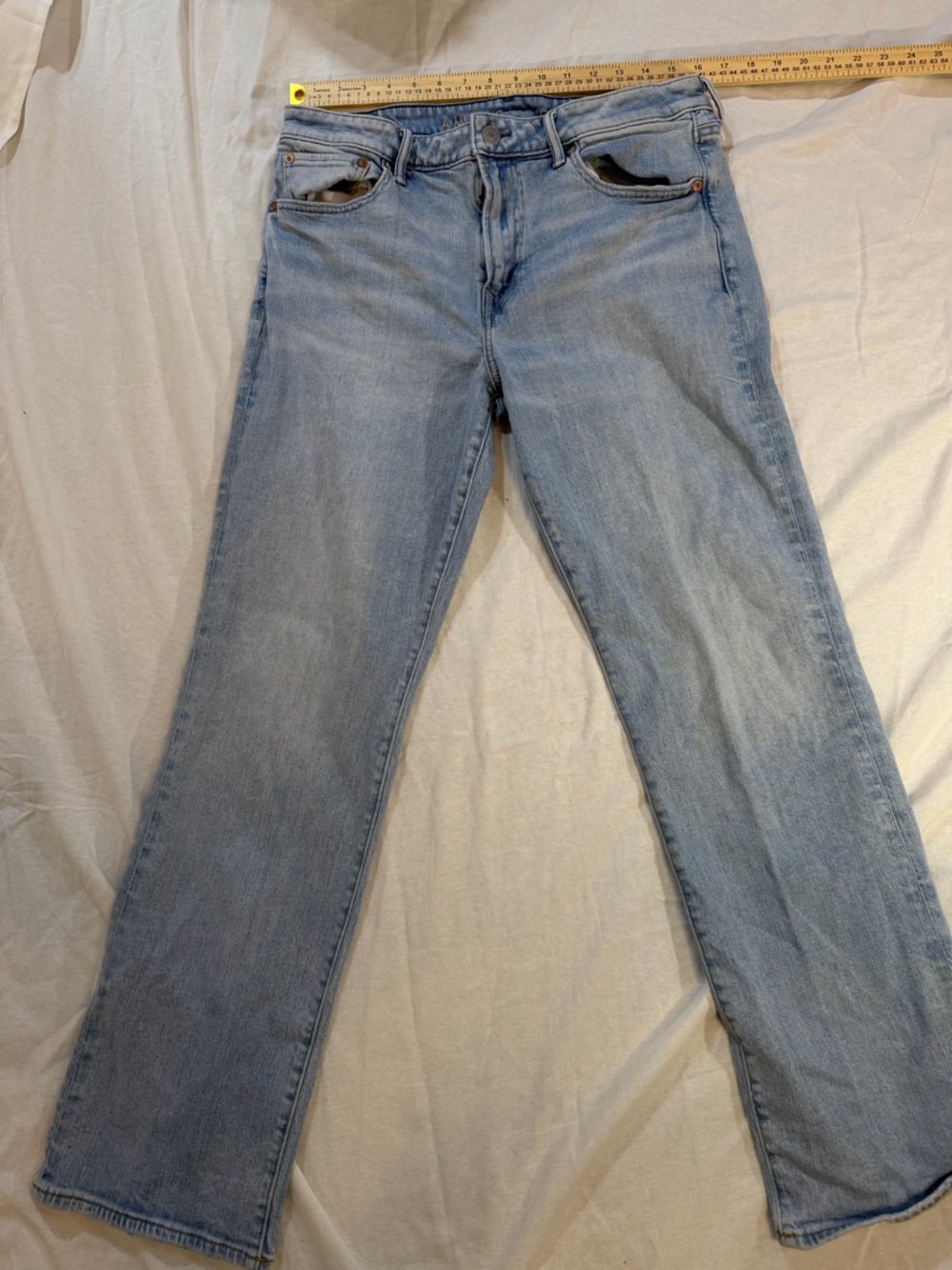 American Eagle Outfitters Light Blue Straight Leg Jeans 33x32